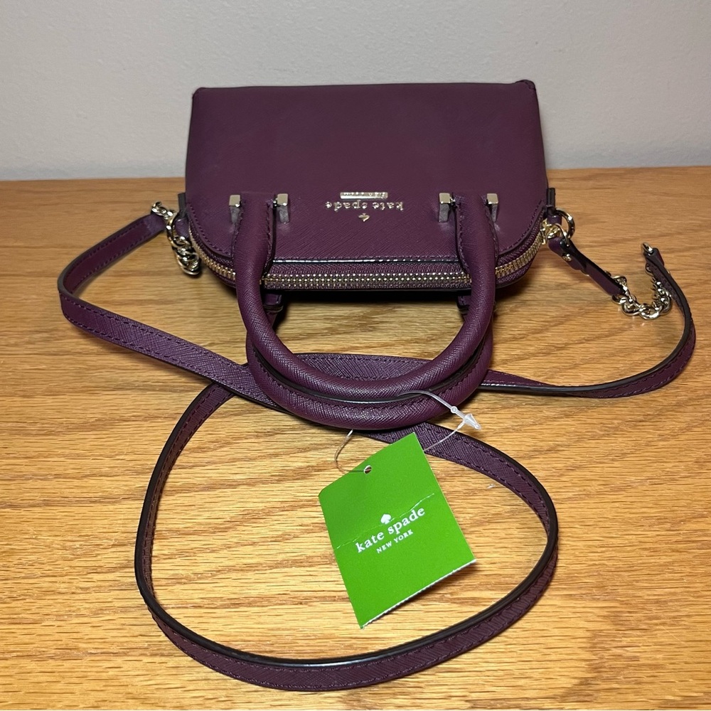 🎉 HP 🎉 NWT Kate Spade Cedar Street Mini Maise Mulledwine Crossbody - Picture 9 of 13